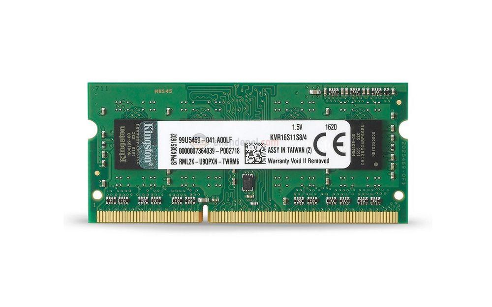 Kingston 4 GB DDR3 1600 MHz CL11 Notebook Rami KVR16S11S8/4