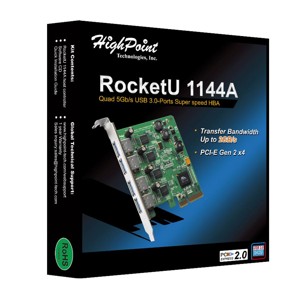 HighPoint USB 3.0 PCI X 2.0 Dört Port Kontrol Kartı RU1144A