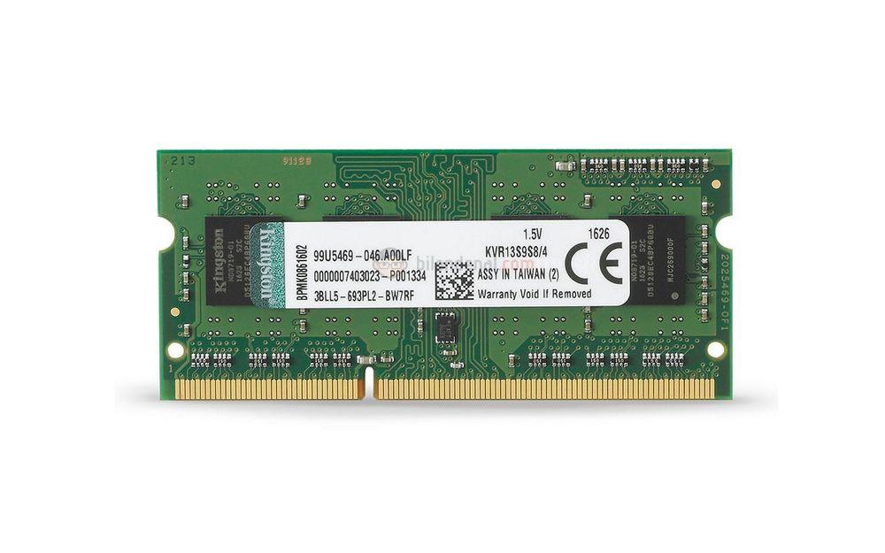 Kingston 4 GB DDR3 1333 MHz CL9 Notebook Rami KVR13S9S8/4