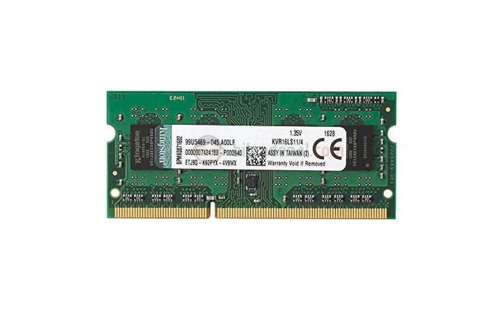 Kingston 4 GB DDR3L 1600 MHz CL11 LV Notebook Rami KVR16LS11/4