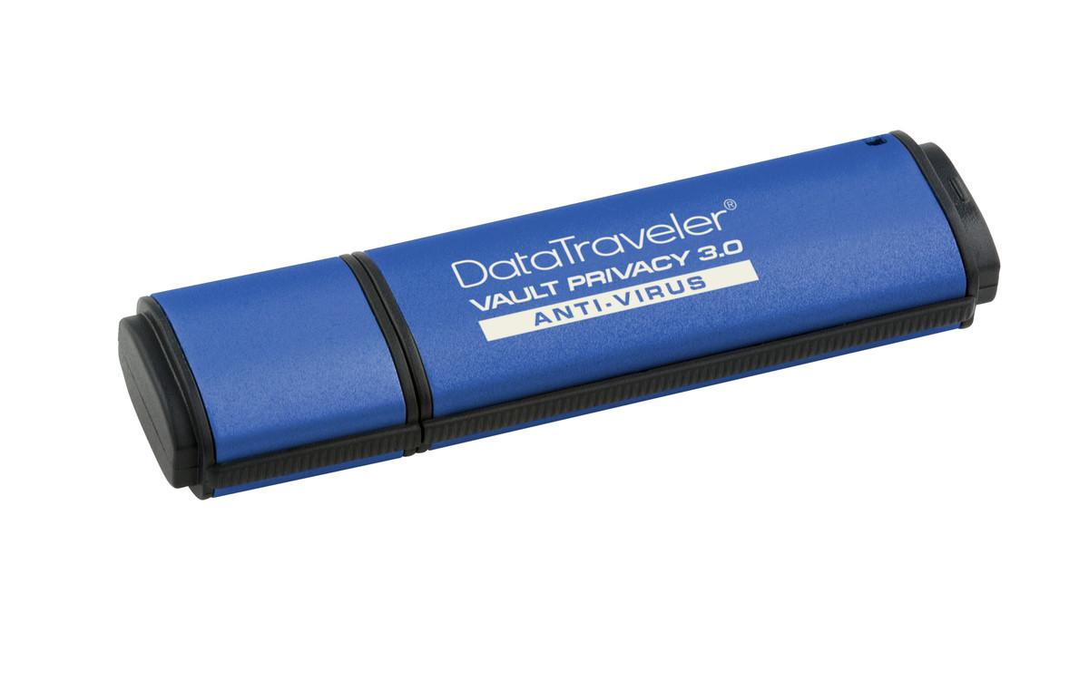 Kingston 64 GB DataTraveler Vault Privacy AV USB 3.0 Flash Disk DTVP30AV/64GB