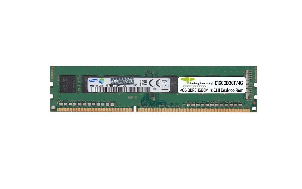 Bigboy 4 GB DDR3 1600 MHz CL11 Masaüstü Rami B1600D3C11/4G