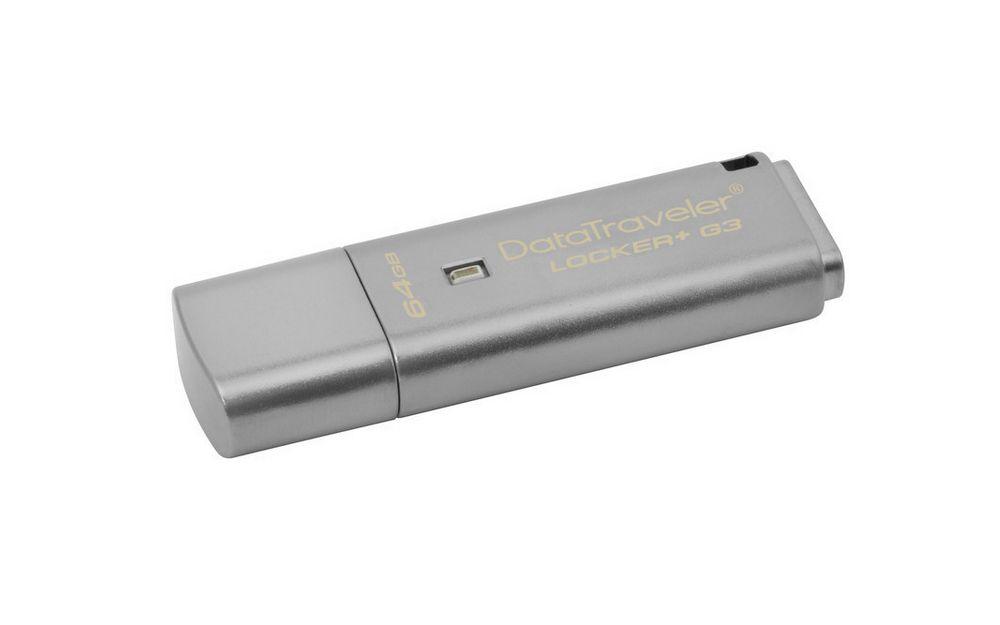Kingston 64 GB Data Traveler Locker+G3 USB 3.0 Metal Flash Disk DTLPG3/64GB