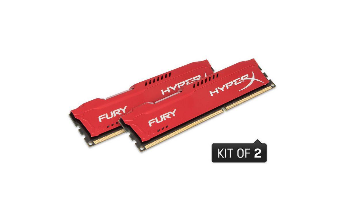 Kingston HyperX FURY Red 8 GB DDR3 1600 MHz Bellek Kit (2x4GB) HX316C10FRK2/8