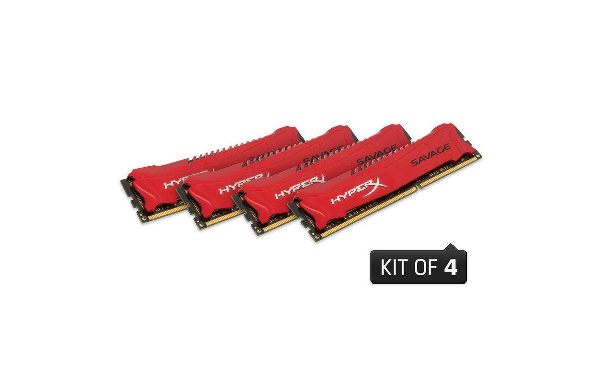 Kingston Hyperx Savage 32 GB DDR3 1866 MHz Bellek Kit (4x8GB) HX318C9SRK4/32