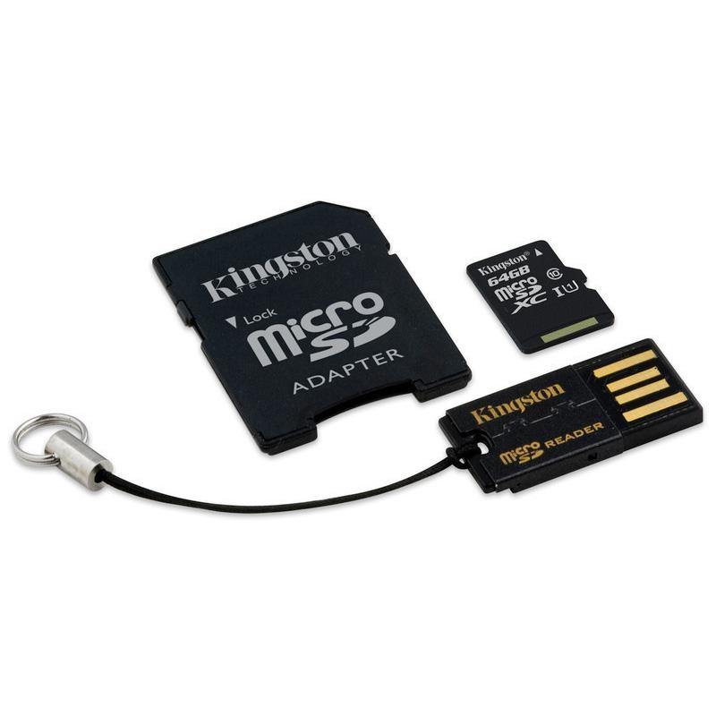 Kingston 64 GB SDHC Class10 microSD Hafıza Kartı +Reader MBLY10G2/64GB
