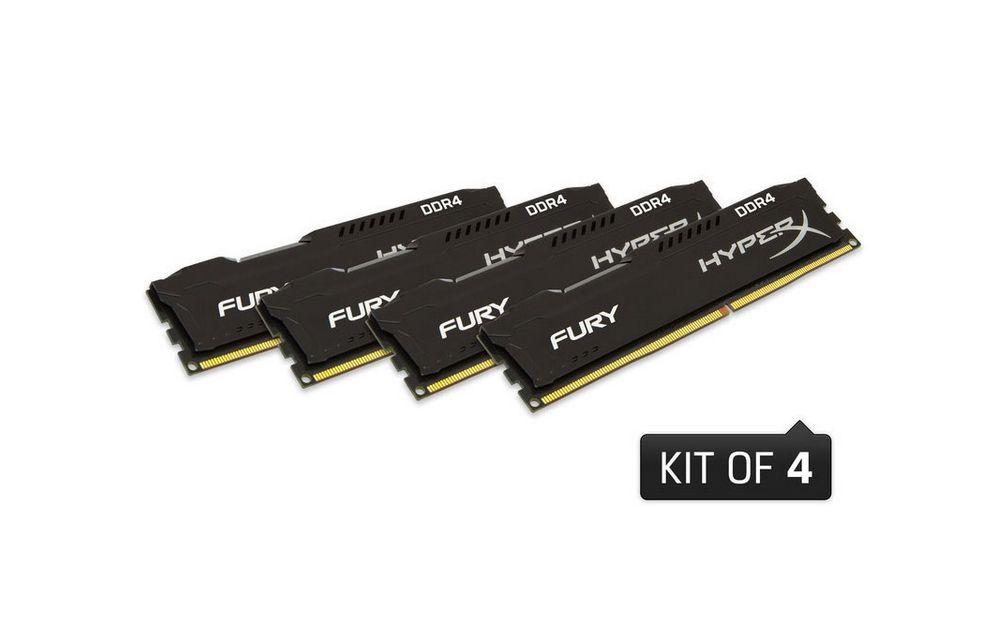 Kingston Hyperx FURY 16 GB DDR4 2400 MHz CL15 Performans Ram Kiti (4x4GB) HX424C15FBK4/16