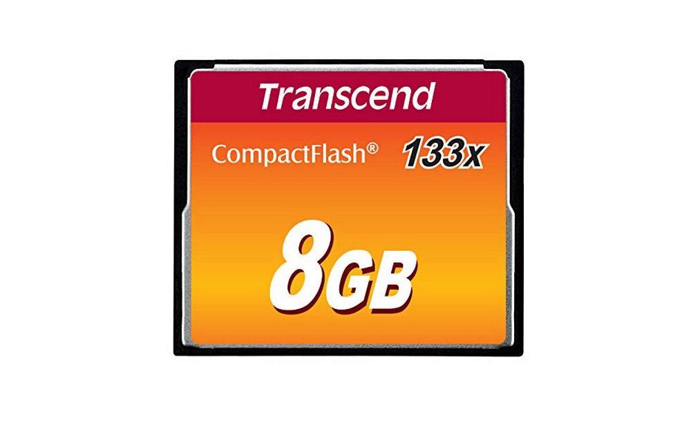 Transcend 8 GB Compact Flash 133X Hafıza Kartı TS8GCF133