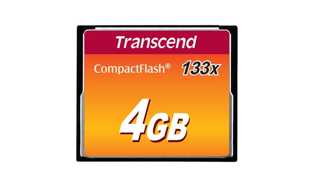 Transcend 4 GB Compact Flash 133X Hafıza Kartı TS4GCF133