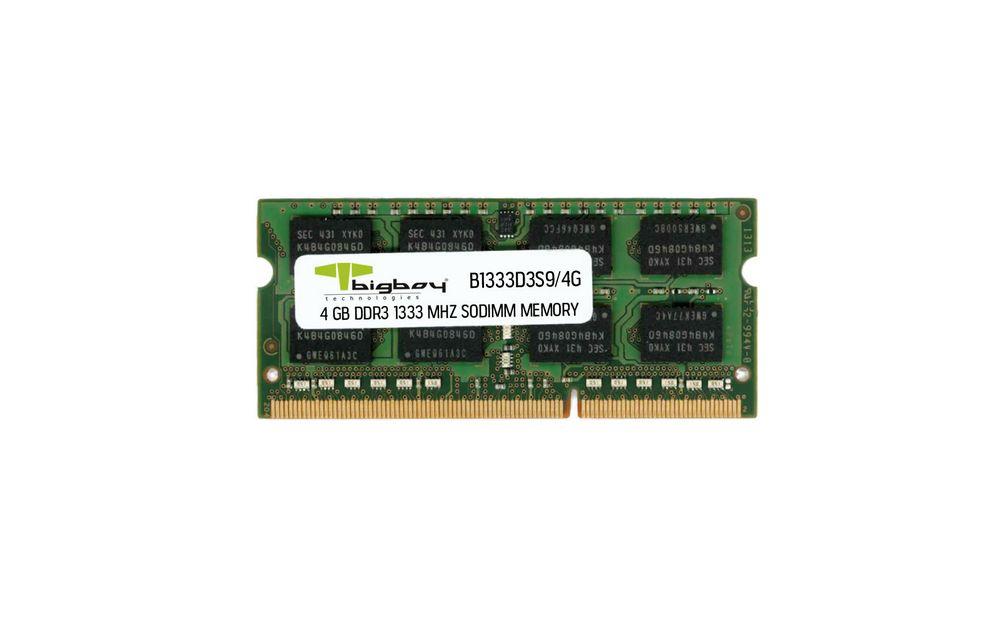 Bigboy 4 GB DDR3 1333 MHz CL9 Notebook Rami B1333D3S9/4G