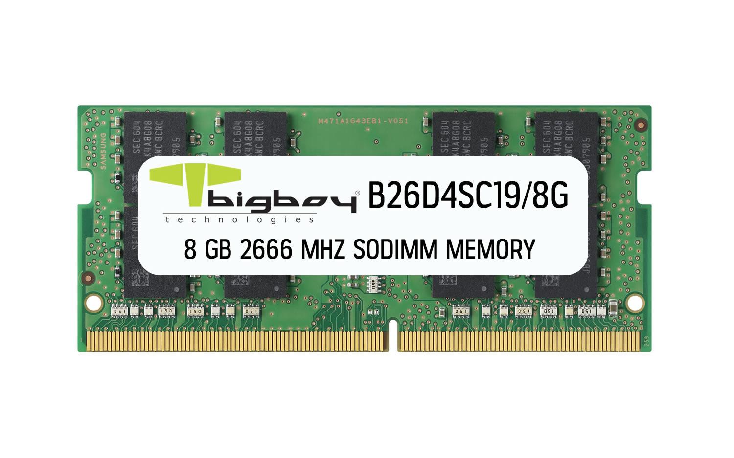 Bigboy 8GB DDR4 2666 MHz CL19 Notebook Rami B26D4SC19/8G