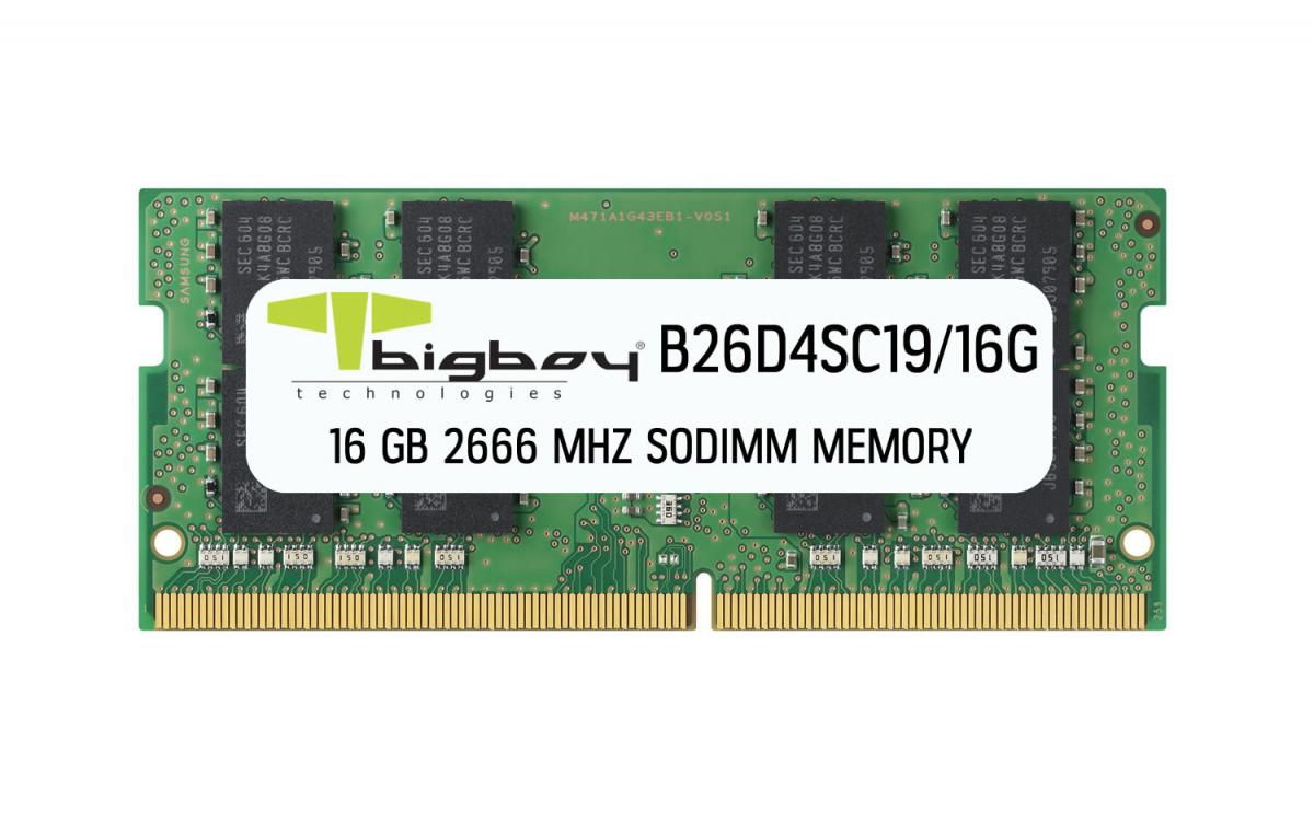 Bigboy 16GB DDR4 2666 MHz CL19 Notebook Rami B26D4SC19/16G