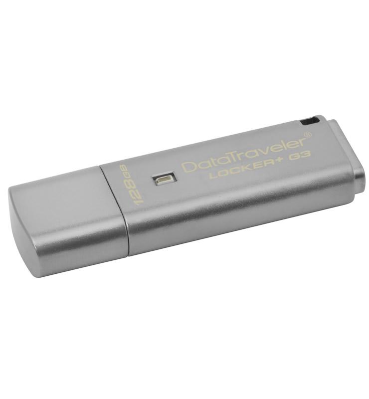Kingston 128GB DataTraveler Locker+ G3 USB 3.0 Metal Flash Disk DTLPG3/128GB