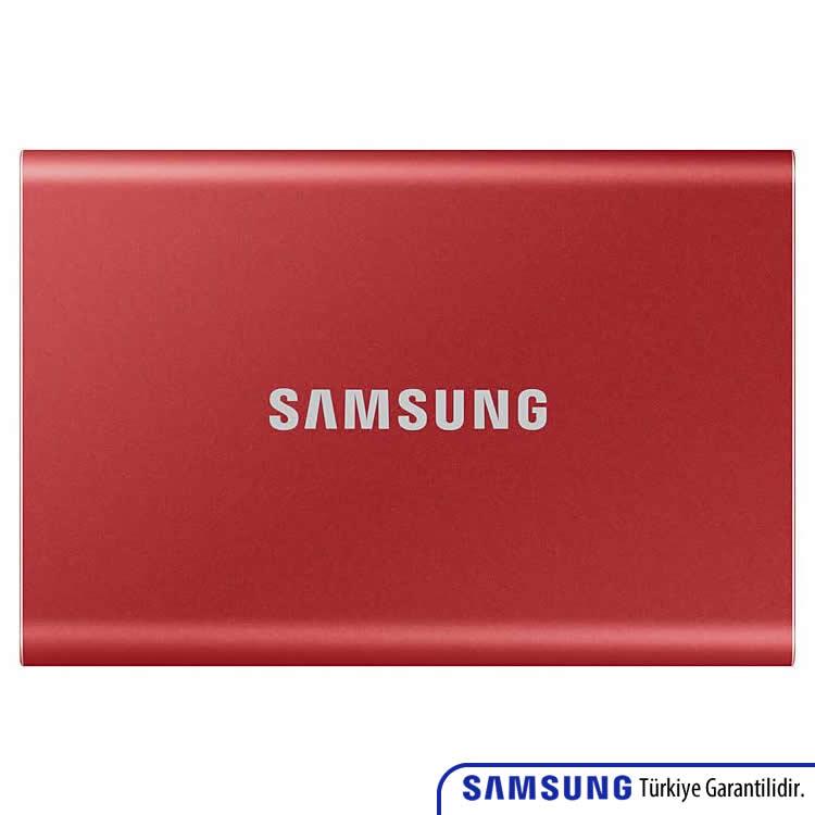 Samsung T7 500GB Mini USB 3.2 Kırmızı Taşınabilir SSD MU-PC500R/WW