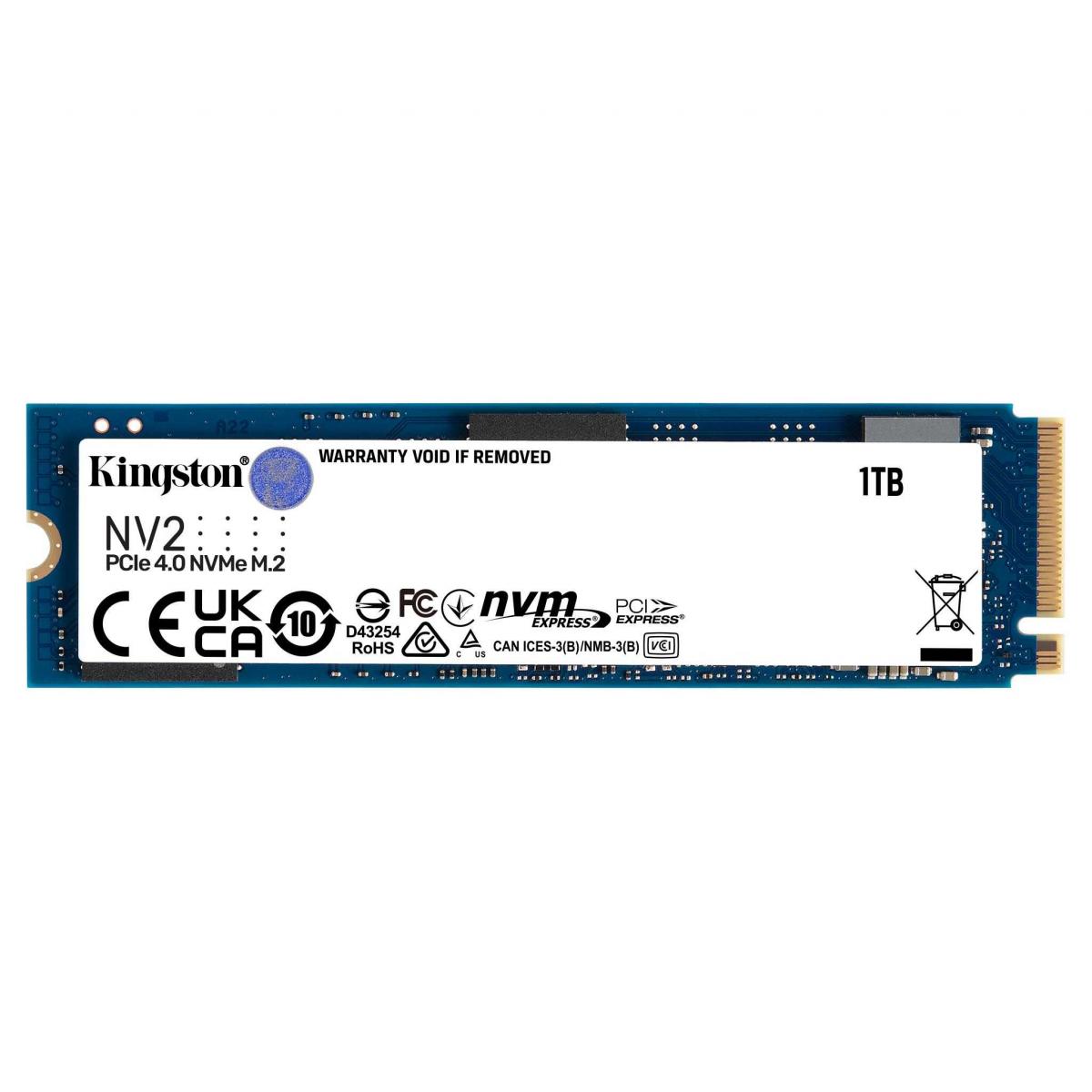 Kingston NV2 1TB PCIe 4.0 x4 M.2 22x80 NVMe 3500-2100 SSD SNV2S/1000G