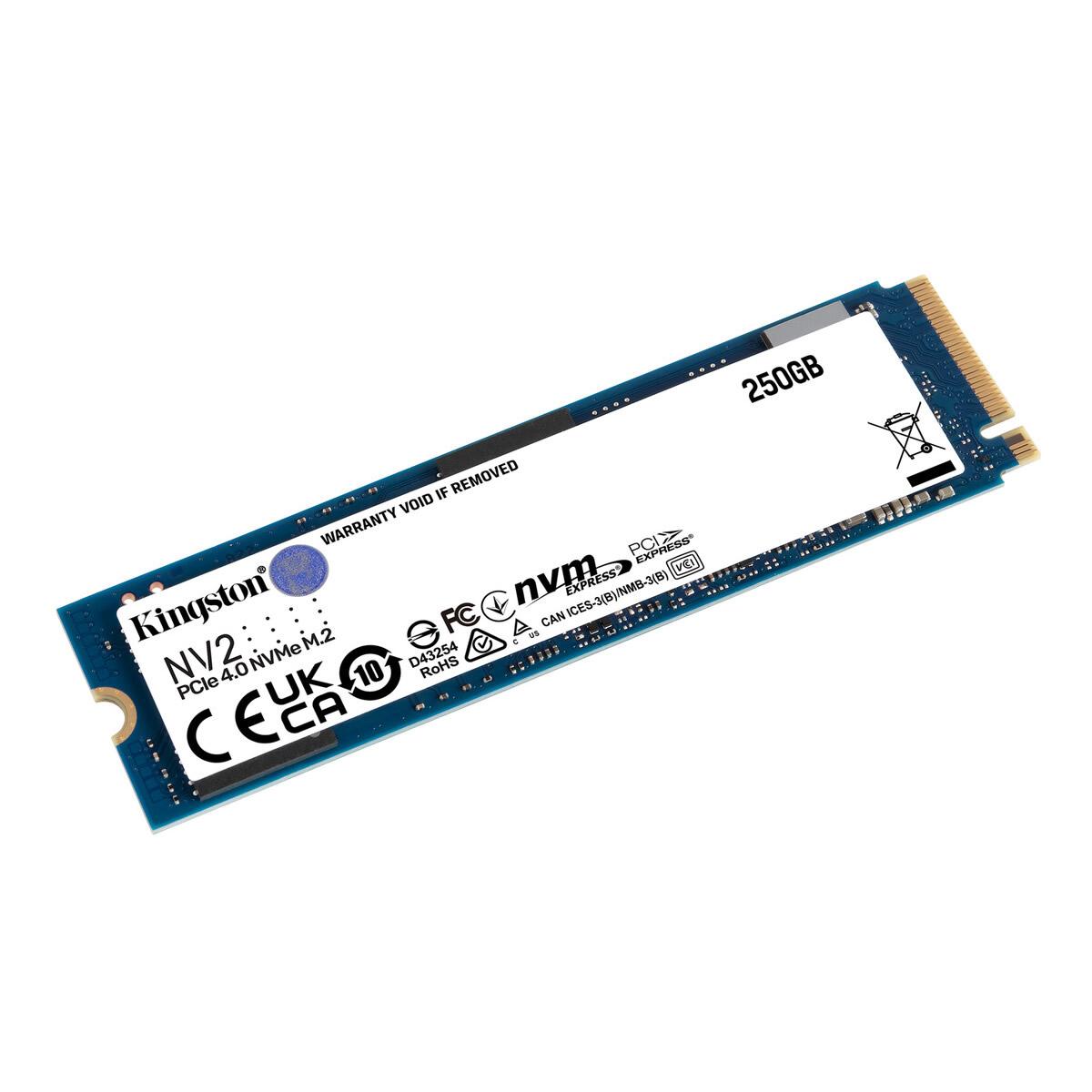 Kingston NV2 250GB PCIe 4.0 x4 M.2 22x80 NVMe 3000-1300 SSD SNV2S/250G